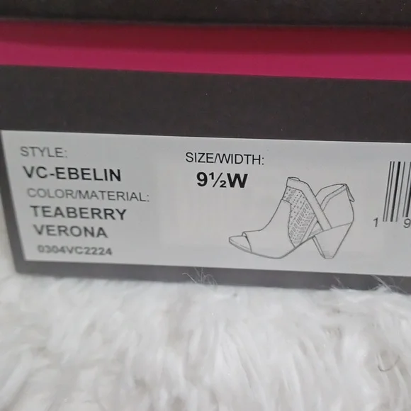 Vince Camuto Ebelin Open Toe Suede Boot Teaberry Verona NWT - Picture 8 of 8